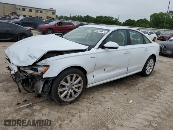 2015 Audi A6 Premium Plus with VIN WAUFGAFC2FN036066, listed as a Copart auction lot 54968875 with Not provided miles and Salvage title. Bid and sale history available at DreamBid. Image 1.