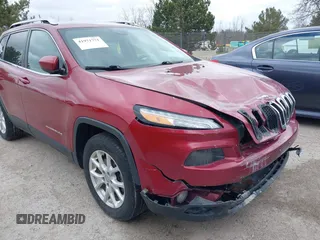 2015 Jeep Cherokee North with VIN 1C4PJMCS9FW674475, listed as a IAAI auction lot 41971771 with 186,376 mi miles. Bid and sale history available at carsss.com. Image 16.