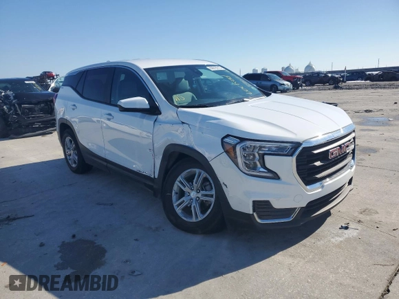 2023 GMC Terrain SLE with VIN 3GKALMEG2PL166613, listed as a Copart auction lot 89016215 with 14,073 mi miles and Salvage Title. Bid and sale history available at DreamBid. Image 4.
