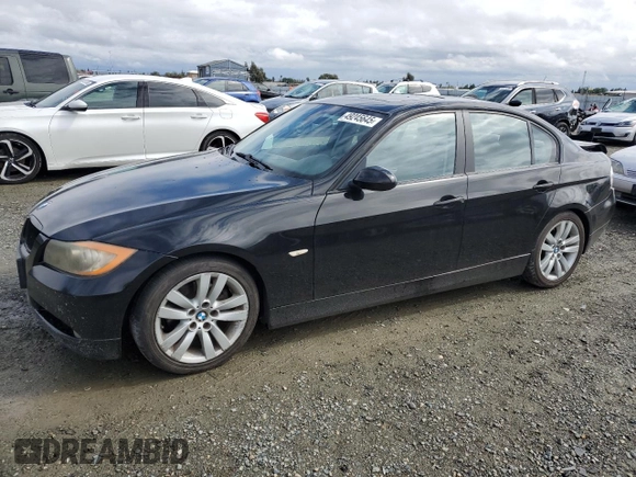 2007 BMW 3 Series 328i with VIN WBAVC53507FZ78374, listed as a Copart auction lot 49245645 with 89,084 mi miles and Salvage Title. Bid and sale history available at carsss.com. Image 1.