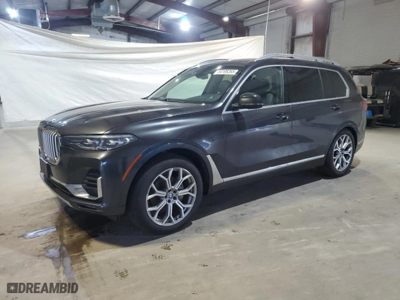 2019 BMW X7 xDrive40i with VIN 5UXCW2C59KL088447, listed as a Copart auction lot 54195265 with 74,390 mi miles and Clean Title. Bid and sale history available at carsss.com. Image 1.