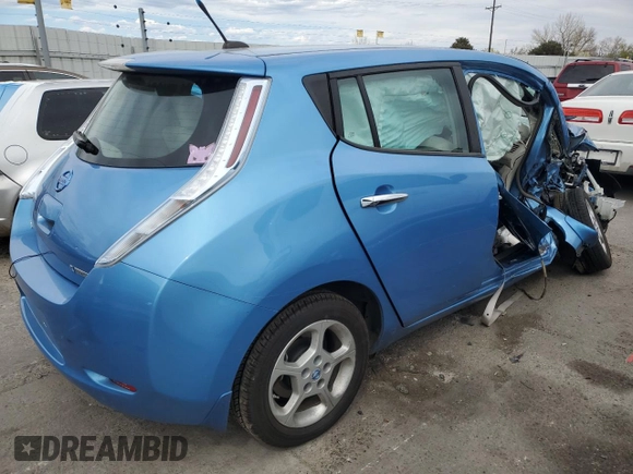 2013 Nissan LEAF SV with VIN 1N4AZ0CPXDC418210, listed as a Copart auction lot 50837105 with Not provided miles and Salvage title. Bid and sale history available at DreamBid. Image 3.