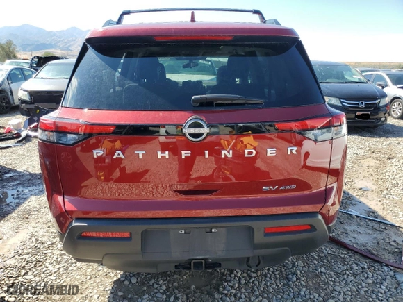 2024 Nissan Pathfinder SV with VIN 5N1DR3BD4RC221651, listed as a Copart auction lot 72201814 with 18,772 mi miles and Salvage Title. Bid and sale history available at carsss.com. Image 6.
