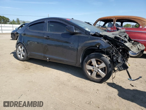 2013 Hyundai Elantra Limited with VIN 5NPDH4AE0DH173134, listed as a Copart auction lot 55159565 with 176,013 mi miles and Salvage Title. Bid and sale history available at DreamBid. Image 4.