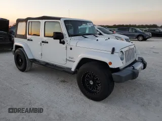 2017 Jeep Wrangler Unlimited Sahara with VIN 1C4BJWEG4HL701813, listed as a Copart auction lot 84496424 with 49,858 mi miles and Salvage title. Bid and sale history available at DreamBid. Image 4.