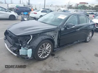 2020 Infiniti Q50 3.0t LUXE with VIN JN1EV7AP6LM206614, listed as a IAAI auction lot 41868604 with 54,247 mi miles. Bid and sale history available at carsss.com. Image 18.