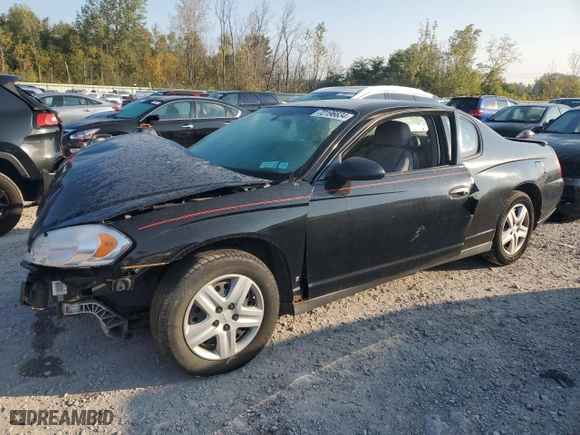 2007 Chevrolet Monte Carlo LS with VIN 2G1WJ15K779110849, listed as a Copart auction lot 72196634 with 0 mi miles and Salvage Title. Bid and sale history available at carsss.com. Image 1.