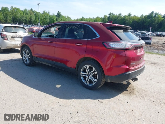 2015 Ford Edge Titanium z VIN 2FMTK3K87FBB46832, wystawiony jako IAAI lot #42358523 z przebiegiem 107 076 mil mil oraz . Historia ofert i sprzedaży dostępna na DreamBid. Obrazek 3.