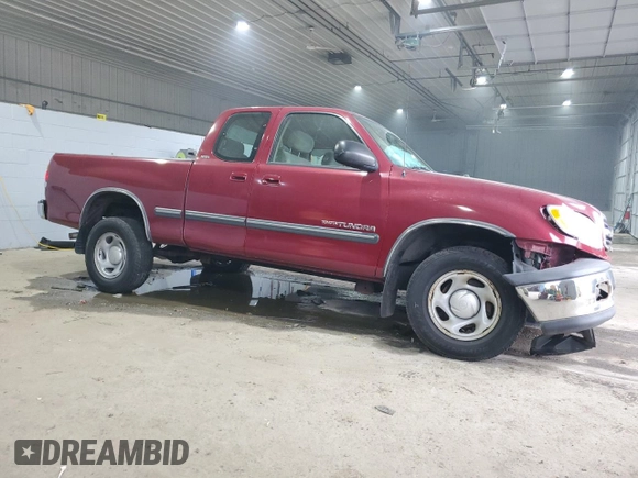 2002 Toyota Tundra SR5 with VIN 5TBRN34132S328311, listed as a Copart auction lot 83613504 with 123,354 mi miles and Salvage Title. Bid and sale history available at DreamBid. Image 4.
