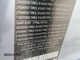 2020 Land Rover Range Rover z VIN SALGS5SEXLA591508, wystawiony jako Copart lot #74611554 z przebiegiem Nie podano mil oraz Nie do naprawy • Non repairable. Historia ofert i sprzedaży dostępna na DreamBid. Obrazek 14.