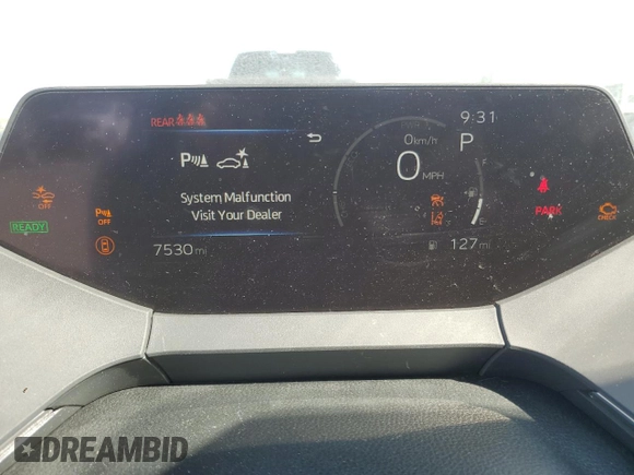 2024 Toyota Prius LE with VIN JTDADABUXR3015714, listed as a Copart auction lot 53824235 with 7,530 mi miles and Salvage title. Bid and sale history available at DreamBid. Image 9.