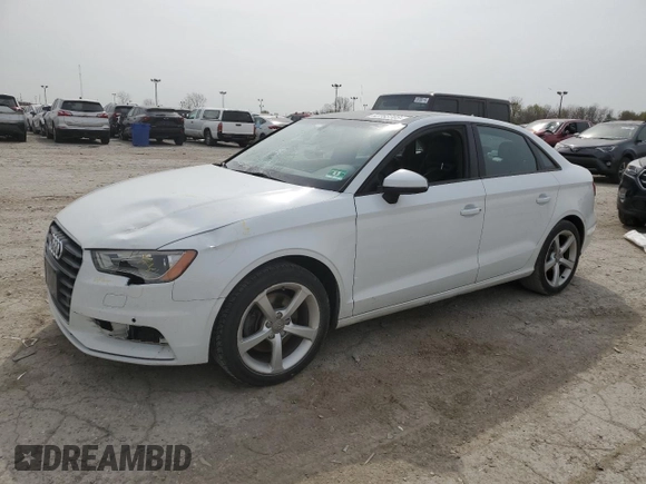 2016 Audi A3 Premium with VIN WAUB8GFF3G1050351, listed as a Copart auction lot 52283705 with Not Provided miles and Salvage Title. Bid and sale history available at DreamBid. Image 1.