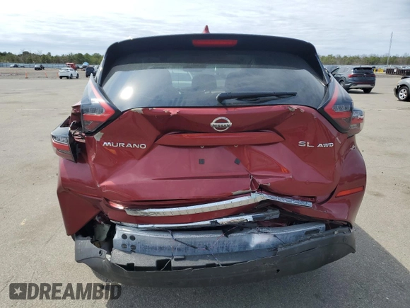 2019 Nissan Murano SL with VIN 5N1AZ2MS6KN163397, listed as a Copart auction lot 53791905 with 128,987 mi miles and Salvage Title. Bid and sale history available at carsss.com. Image 6.
