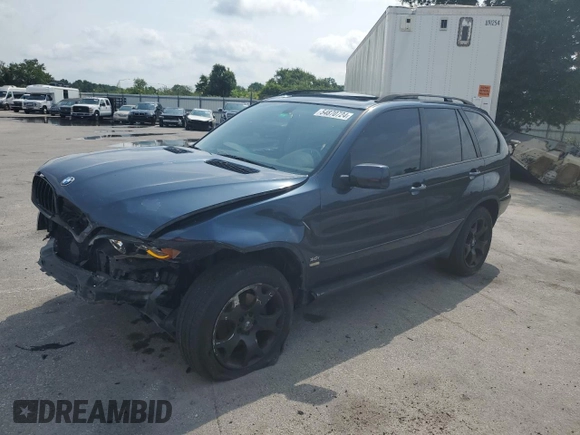 2005 BMW X5 3.0i with VIN 5UXFA13515LY21536, listed as a Copart auction lot 72695614 with 201,907 mi miles and Non Repairable. Bid and sale history available at carsss.com. Image 1.