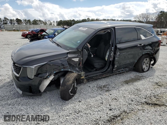 2024 Kia Sorento LX z VIN 5XYRG4JC7RG289095, wystawiony jako Copart lot #48790685 z przebiegiem 17 446 mil mil oraz Szkoda całkowita • Salvage title. Historia ofert i sprzedaży dostępna na DreamBid. Obrazek 1.