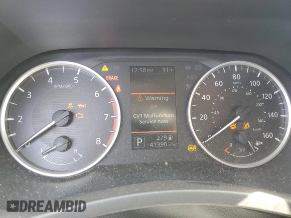 2024 Nissan Sentra S with VIN 3N1AB8BV5RY292658, listed as a Copart auction lot 49291275 with 41,390 mi miles and Salvage Title. Bid and sale history available at carsss.com. Image 9.
