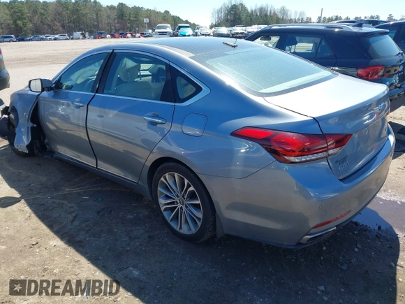 2017 Genesis G80 3.8L with VIN KMHGN4JE1HU195673, listed as a IAAI auction lot 41848806 with 147,327 mi miles. Bid and sale history available at carsss.com. Image 3.