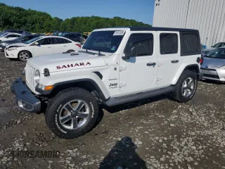 2018 Jeep Wrangler Unlimited Sahara z VIN 1C4HJXEG2JW288648, wystawiony jako Copart lot #61872385 z przebiegiem 114 782 mil mil oraz Szkoda całkowita • Salvage title. Historia ofert i sprzedaży dostępna na DreamBid. Obrazek 1.