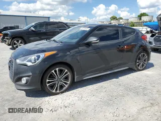 2016 Hyundai Veloster Turbo with VIN KMHTC6AE9GU297043, listed as a Copart auction lot 59712945 with 148,903 mi miles and Salvage title. Bid and sale history available at DreamBid. Image 1.