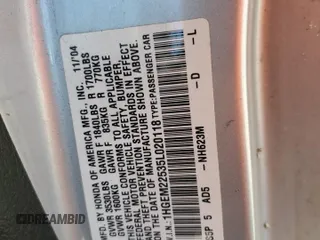 2005 Honda Civic Cpe LX with VIN 1HGEM22535L020118, listed as a Copart auction lot 52346185 with 148,777 mi miles and Salvage Title. Bid and sale history available at carsss.com. Image 14.