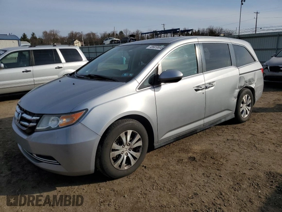 2016 Honda Odyssey EX-L with VIN 5FNRL5H69GB079216, listed as a Copart auction lot 48920895 with 65,289 mi miles and Salvage Title. Bid and sale history available at carsss.com. Image 1.