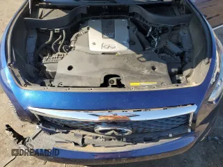 2017 Infiniti QX70 with VIN JN8CS1MU5HM143836, listed as a Copart auction lot 54615055 with 73,395 mi miles and Salvage title. Bid and sale history available at DreamBid. Image 12.
