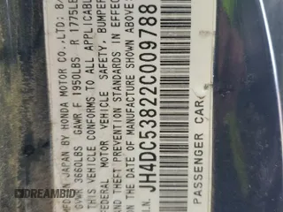 2002 Acura RSX Manual with VIN JH4DC53822C009788, listed as a Copart auction lot 50845835 with 0 mi miles and Salvage Title. Bid and sale history available at carsss.com. Image 14.