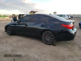2017 Infiniti Q50 Red Sport 400 with VIN JN1FV7AR5HM870383, listed as a Copart auction lot 80452434 with 63,315 mi miles and Salvage Title. Bid and sale history available at carsss.com. Image 2.