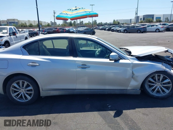 2015 Infiniti Q50 Premium with VIN JN1BV7AP8FM339334, listed as a IAAI auction lot 41956950 with 99,945 mi miles. Bid and sale history available at carsss.com. Image 13.