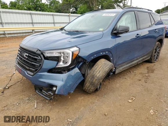2024 GMC Terrain SLT with VIN 3GKALVEGXRL402255, listed as a Copart auction lot 58592915 with 8,998 mi miles and Salvage title. Bid and sale history available at DreamBid. Image 1.
