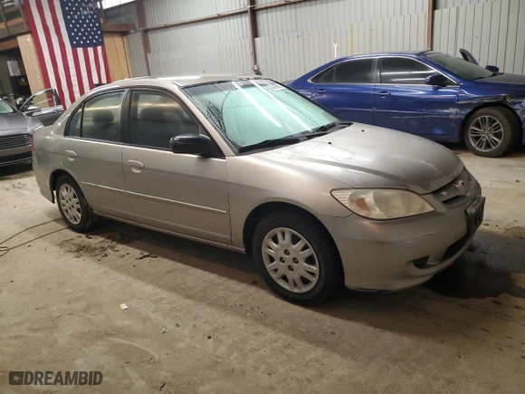 2004 Honda Civic LX with VIN 2HGES15564H596874, listed as a Copart auction lot 48996995 with 176,718 mi miles and Salvage Title. Bid and sale history available at carsss.com. Image 4.