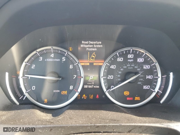 2018 Acura TLX with VIN 19UUB1F33JA011610, listed as a Copart auction lot 48589845 with 81,667 mi miles and Salvage Title. Bid and sale history available at carsss.com. Image 9.