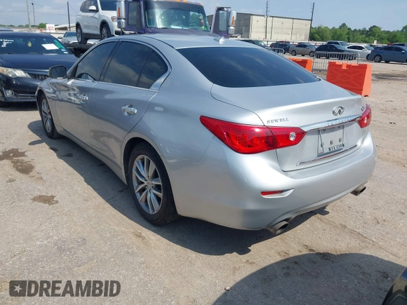 2015 Infiniti Q50 Premium with VIN JN1BV7AP4FM356812, listed as a IAAI auction lot 42135635 with 183,689 mi miles. Bid and sale history available at carsss.com. Image 3.