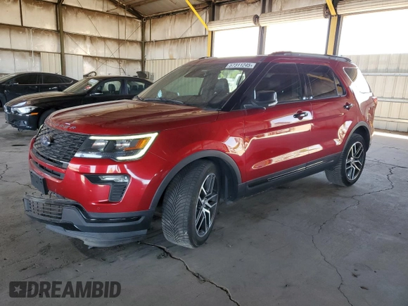 2018 Ford Explorer Sport z VIN 1FM5K8GT3JGC00616, wystawiony jako Copart lot #57311245 z przebiegiem 79 228 mil mil oraz Szkoda całkowita • Salvage title. Historia ofert i sprzedaży dostępna na DreamBid. Obrazek 1.