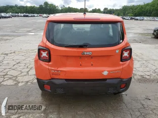 2017 Jeep Renegade Sport with VIN ZACCJBAB4HPE54733, listed as a Copart auction lot 61363555 with 199,315 mi miles and Salvage title. Bid and sale history available at DreamBid. Image 6.