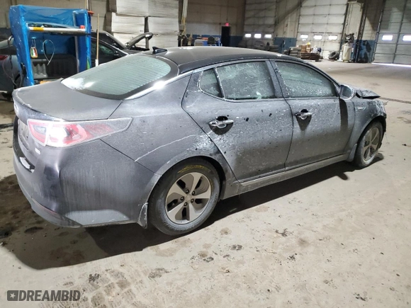 2014 Kia Optima Hybrid LX with VIN KNAGM4AD8E5064192, listed as a Copart auction lot 41872525 with 0 mi miles and Salvage Title. Bid and sale history available at carsss.com. Image 3.