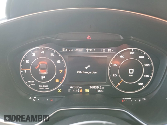 2019 Audi TT Roadster with VIN TRUTECFV4K1002372, listed as a Copart auction lot 69616244 with 47,390 mi miles and Salvage title. Bid and sale history available at DreamBid. Image 9.