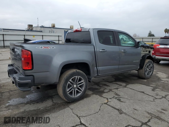 2021 Chevrolet Colorado 4WD Work Truck with VIN 1GCGTBEN9M1193206, listed as a Copart auction lot 82098144 with 66,122 mi miles and Salvage title. Bid and sale history available at DreamBid. Image 3.