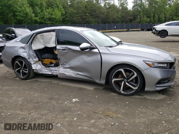 2019 Honda Accord Sport with VIN 1HGCV2F37KA008512, listed as a Copart auction lot 56175805 with 86,980 mi miles and Salvage title. Bid and sale history available at DreamBid. Image 4.