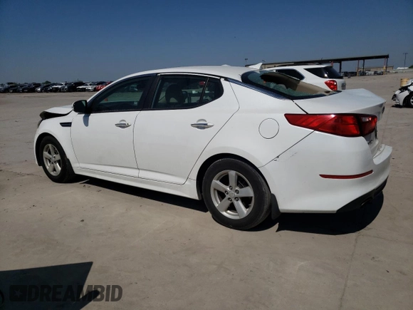 2015 Kia Optima LX with VIN KNAGM4A75F5558943, listed as a Copart auction lot 52299685 with 132,724 mi miles and Salvage Title. Bid and sale history available at carsss.com. Image 2.
