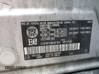 2022 Toyota RAV4 XLE with VIN 2T3R1RFV4NC307350, listed as a Copart auction lot 60890015 with 40,856 mi miles and Salvage title. Bid and sale history available at DreamBid. Image 14.