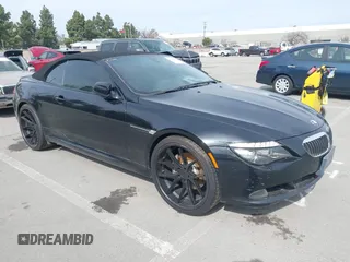 2010 BMW 6 Series 650i with VIN WBAEB5C56AC225184, listed as a IAAI auction lot 41698550 with 105,648 mi miles and . Bid and sale history available at carsss.com. Image 1.