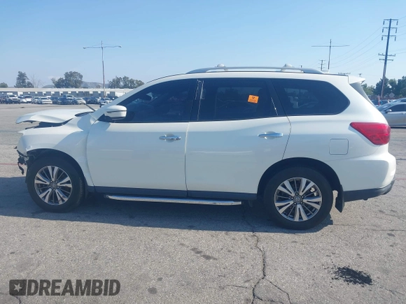 2019 Nissan Pathfinder S with VIN 5N1DR2MNXKC640870, listed as a IAAI auction lot 41490215 with 82,823 mi miles and . Bid and sale history available at DreamBid. Image 14.
