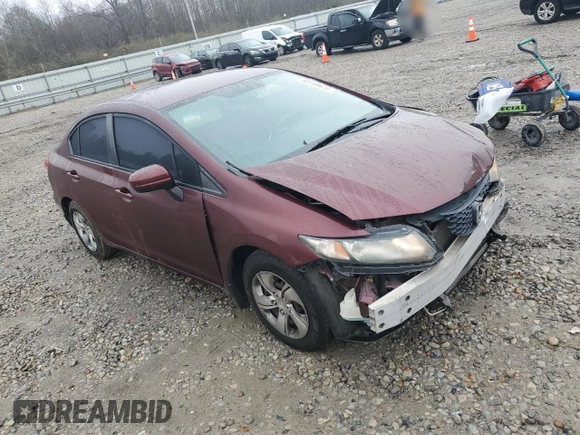 2015 Honda Civic LX with VIN 19XFB2F54FE017757, listed as a Copart auction lot 85159674 with 144,895 mi miles and Salvage Title. Bid and sale history available at carsss.com. Image 4.