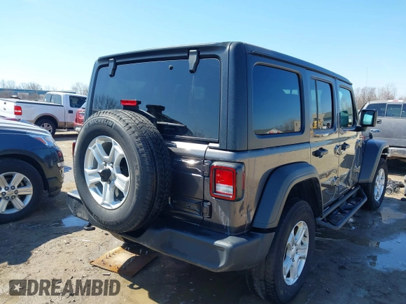 2022 Jeep Wrangler Unlimited Willys with VIN 1C4HJXDN1NW144112, listed as a IAAI auction lot 41867571 with 63,876 mi miles and . Bid and sale history available at DreamBid. Image 4.