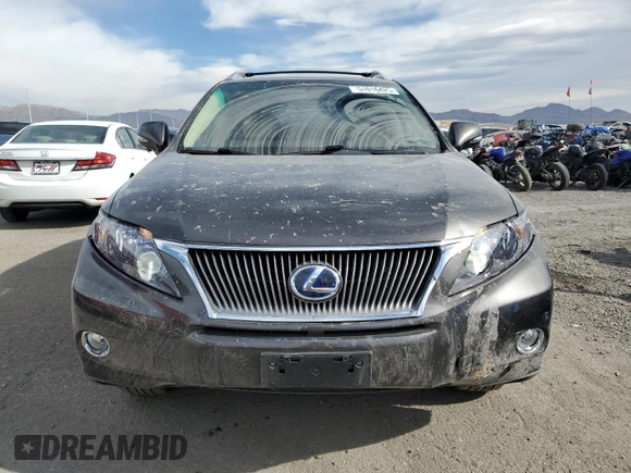 2010 Lexus RX 450h with VIN JTJBC1BA1A2414418, listed as a Copart auction lot 51016425 with 47,883 mi miles and Salvage Title. Bid and sale history available at DreamBid. Image 5.