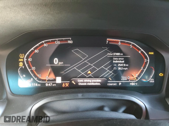 2022 BMW 4 Series 430i with VIN WBA63AV00NFM76170, listed as a Copart auction lot 49300505 with 37,469 mi miles and Salvage title. Bid and sale history available at DreamBid. Image 9.