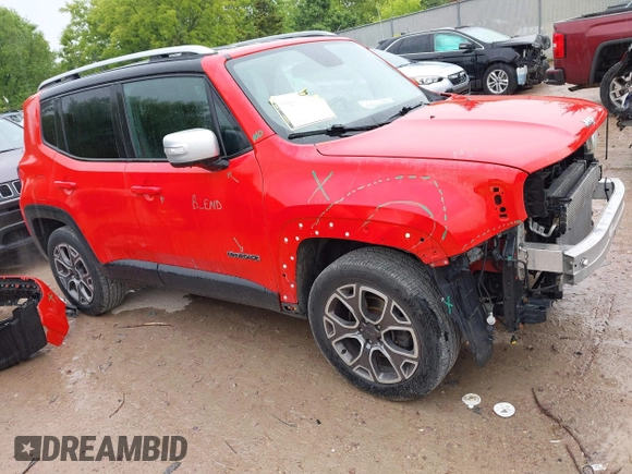 2016 Jeep Renegade Limited with VIN ZACCJBDT2GPD22850, listed as a IAAI auction lot 42338667 with 101,973 mi miles and . Bid and sale history available at DreamBid. Image 1.
