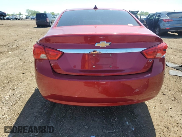 2015 Chevrolet Impala LT with VIN 2G1115SL7F9198458, listed as a Copart auction lot 57996275 with 128,480 mi miles and Salvage title. Bid and sale history available at DreamBid. Image 6.