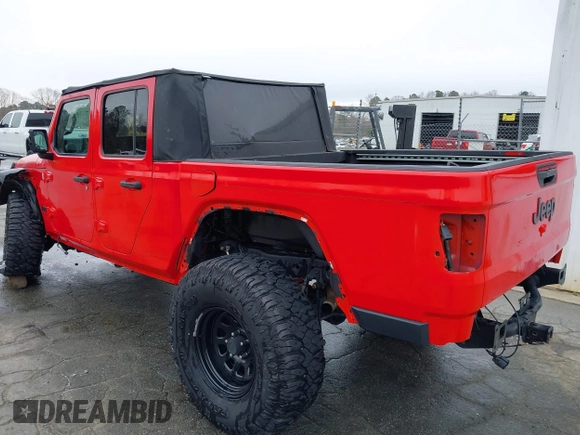 2020 Jeep Gladiator Sport S with VIN 1C6HJTAG3LL108524, listed as a IAAI auction lot 41737270 with 76,545 mi miles. Bid and sale history available at carsss.com. Image 3.